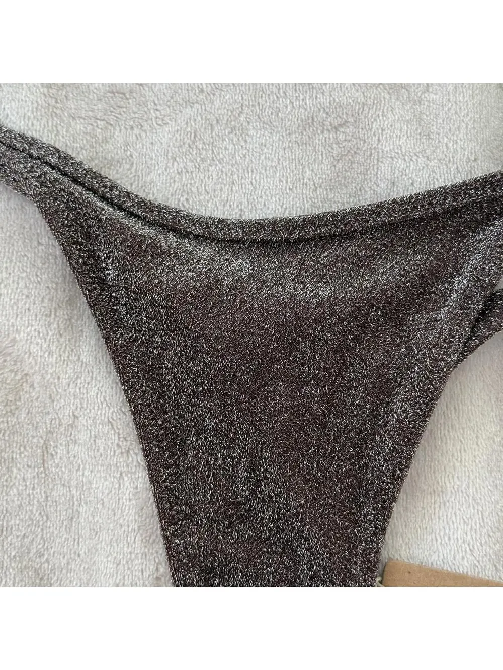 Skims glitter swim thong bikini bottom NWT